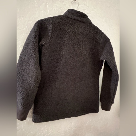 Colombia Boys Sherpa jacket Grey w/ lime green zip. M 10-12. Good condition. - Picture 2 of 6